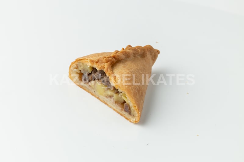 Эчпочмак с говядиной и картофелем — В разрезе